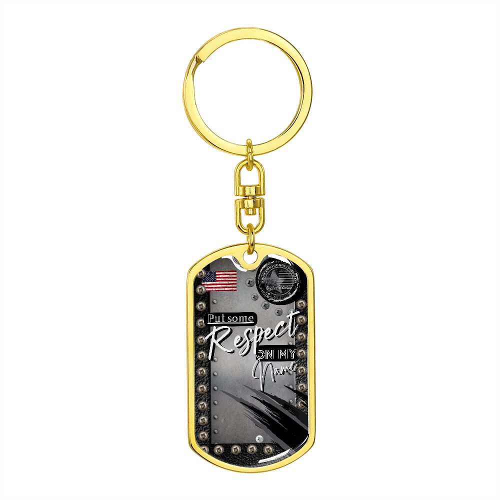 Military Dog Tag Swivel KeyChain **Engrave Option**