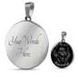 Beastmode' Luxury Circle Pendant Necklace (Engrave Option) *Excellent Gift*