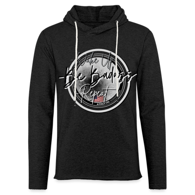 Unisex Lightweight Terry Hoodie - charcoal grey