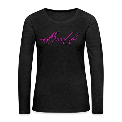 Women's Premium Long Sleeve T-Shirt - charcoal grey