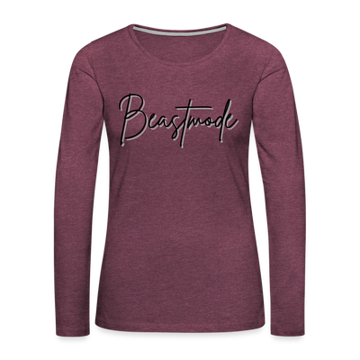 Women's Premium Long Sleeve T-Shirt - heather burgundy