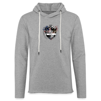 Unisex Lightweight Terry Hoodie - heather gray