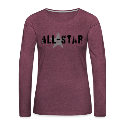 Women's Premium Long Sleeve T-Shirt - heather burgundy