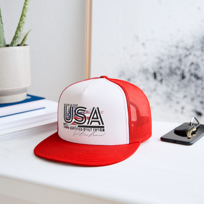 Trucker Hat - white/red