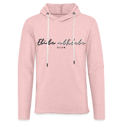 Unisex Lightweight Terry Hoodie - cream heather pink