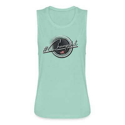 Women's Flowy Muscle Tank by Bella - dusty blue