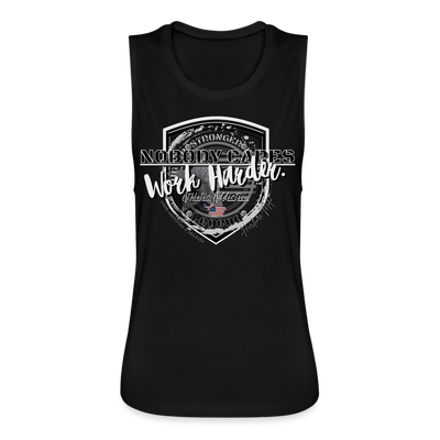 Women's Flowy Muscle Tank by Bella - black