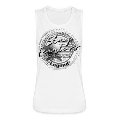 Women's Flowy Muscle Tank by Bella - white