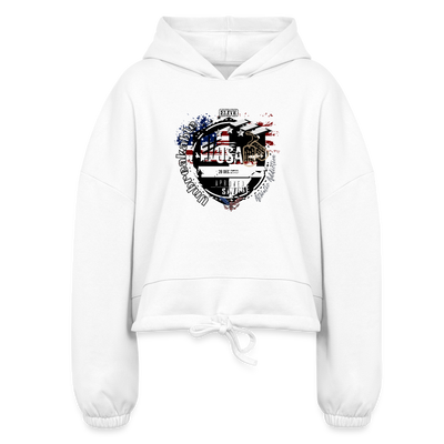 Women’s Cropped Hoodie - white