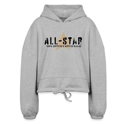 Women’s Cropped Hoodie - heather gray