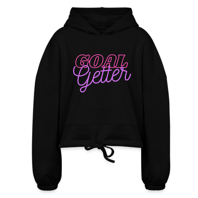 Women’s Cropped Hoodie - black