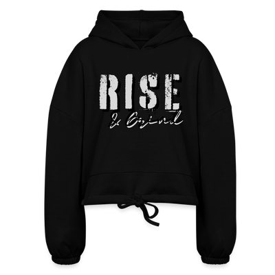 Women’s Cropped Hoodie - black