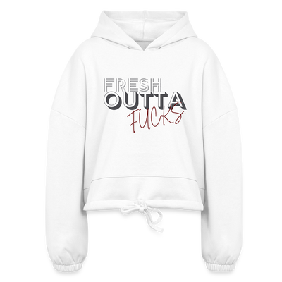 Women’s Cropped Hoodie - white