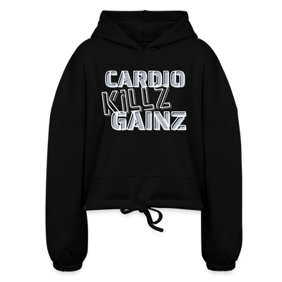 Women’s Cropped Hoodie - black