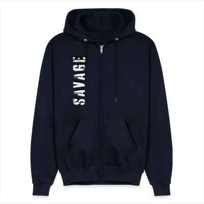 Champion Unisex Full Zip Hoodie - navy