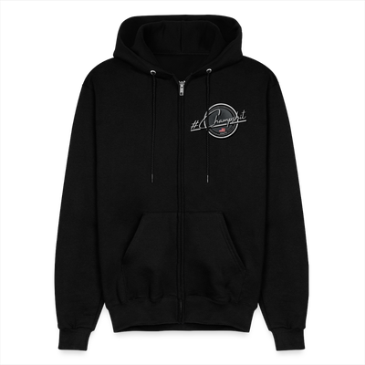 Champion Unisex Full Zip Hoodie - black