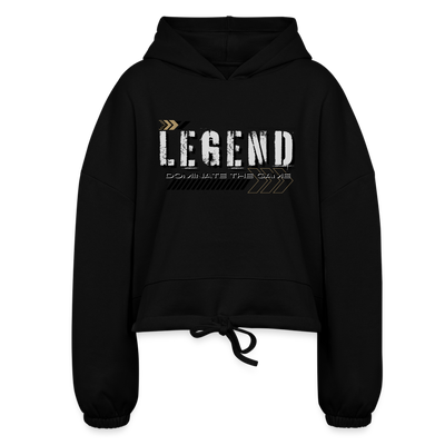 Women’s Cropped Hoodie - black