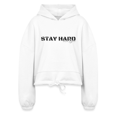 Women’s Cropped Hoodie - white