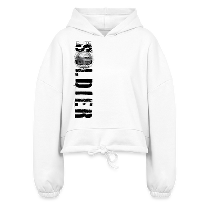 Women’s Cropped Hoodie - white