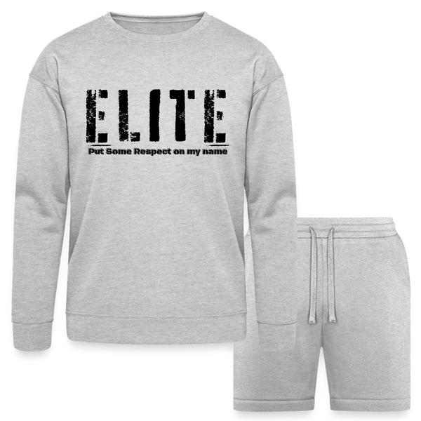 Bella + Canvas Unisex Sweatshirt & Short Set - heather gray