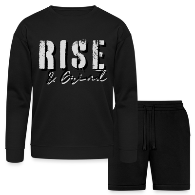 Bella + Canvas Unisex Sweatshirt & Short Set - black