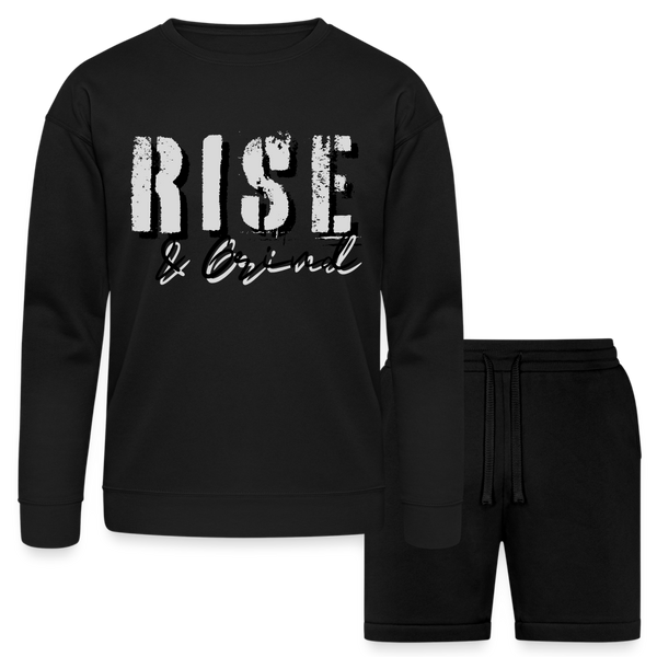 Bella + Canvas Unisex Sweatshirt & Short Set - black