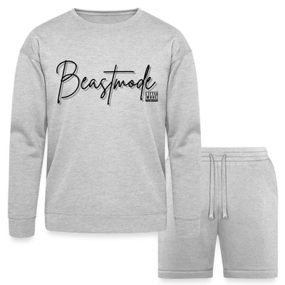 Bella + Canvas Unisex Sweatshirt & Short Set - heather gray