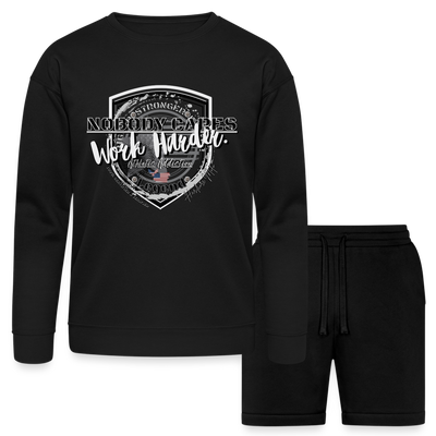 Bella + Canvas Unisex Sweatshirt & Short Set - black