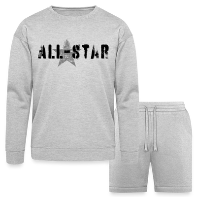 Bella + Canvas Unisex Sweatshirt & Short Set - heather gray