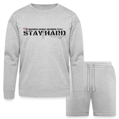 Bella + Canvas Unisex Sweatshirt & Short Set - heather gray