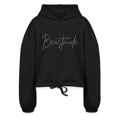 Women’s Cropped Hoodie - black