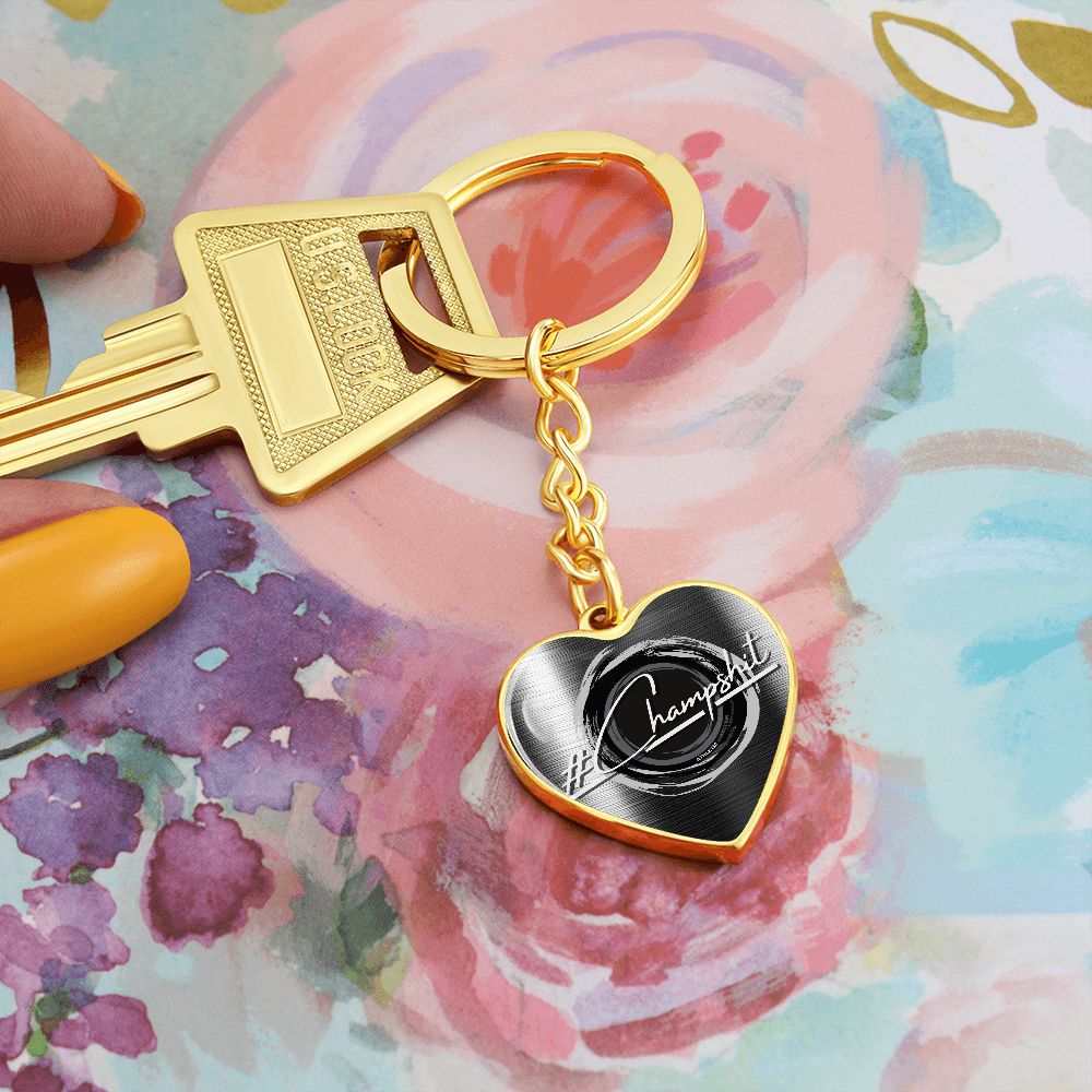 '#ChampShit' Heart Keychain **Excellent Gift Idea**