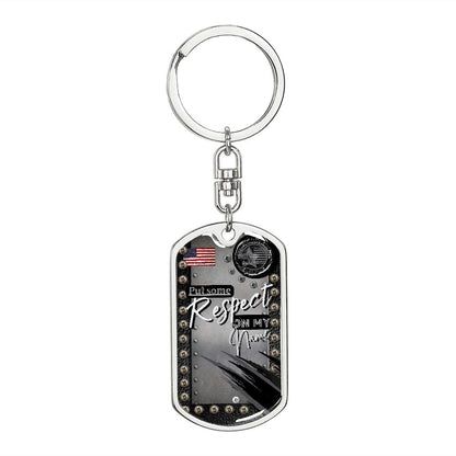 Military Dog Tag Swivel KeyChain **Engrave Option**