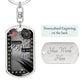Military Dog Tag Swivel KeyChain **Engrave Option**