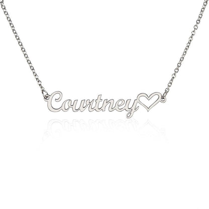 Name Necklace With Heart