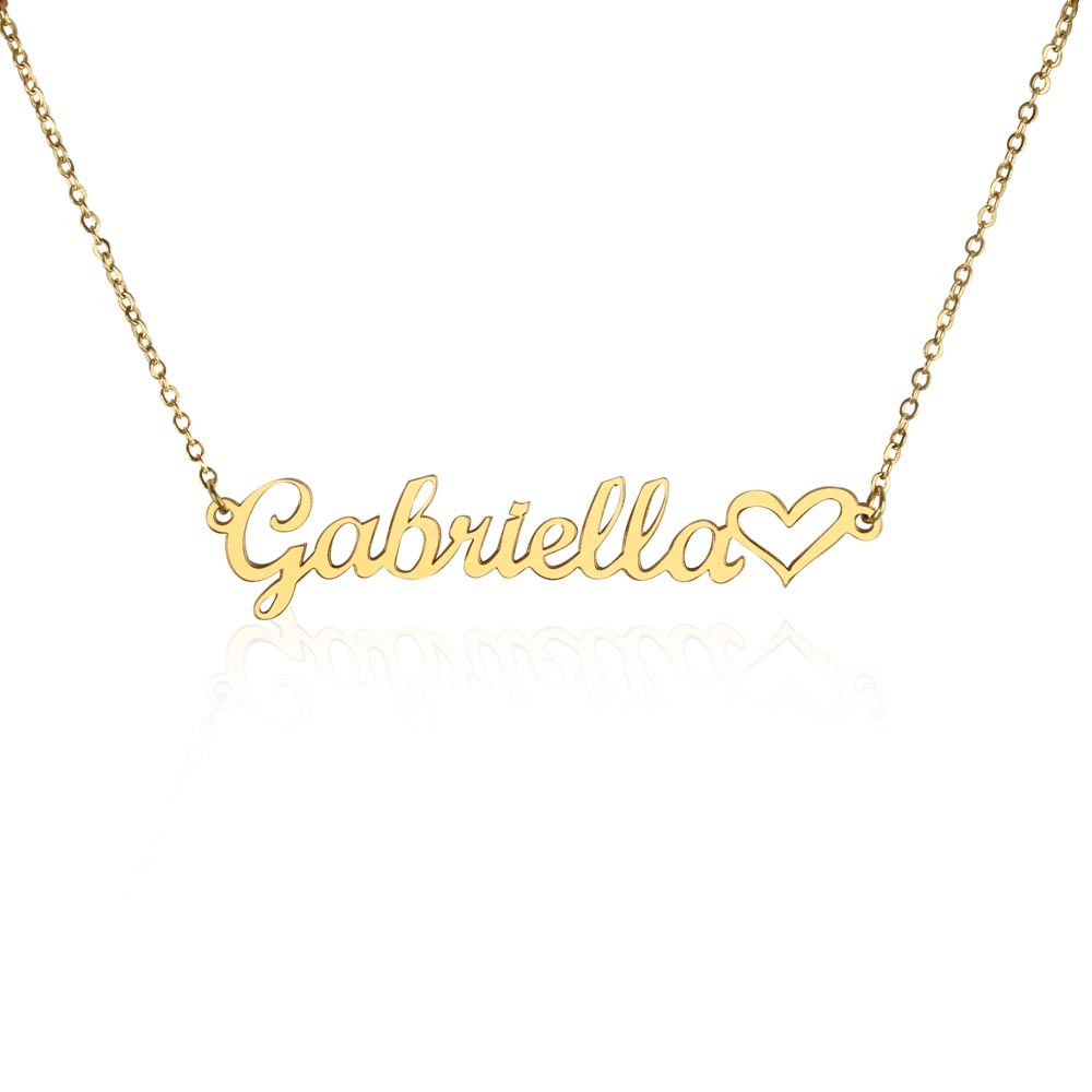 Name Necklace With Heart