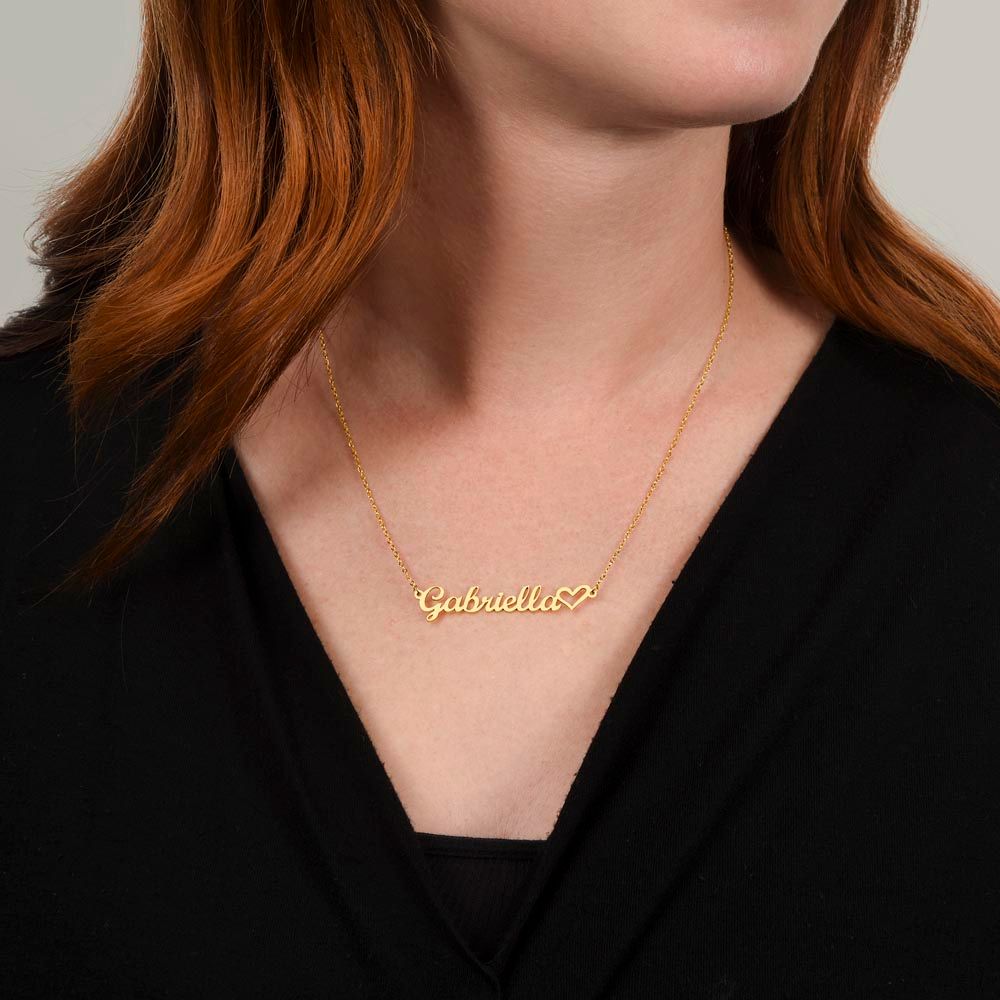 Name Necklace With Heart